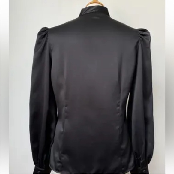 Tom Ford Black Satin Button-Down Blouse - Picture 4 of 11